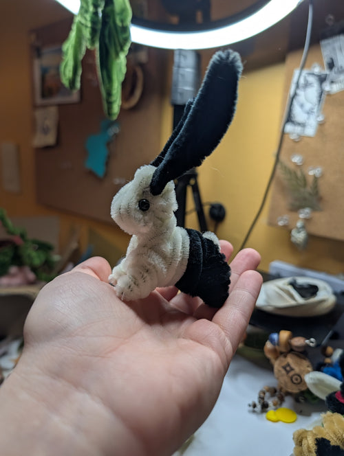 Handmade Pipe Cleaner Bunny — Made to Order — Choose Your Color — Cottagecore Desk Decor