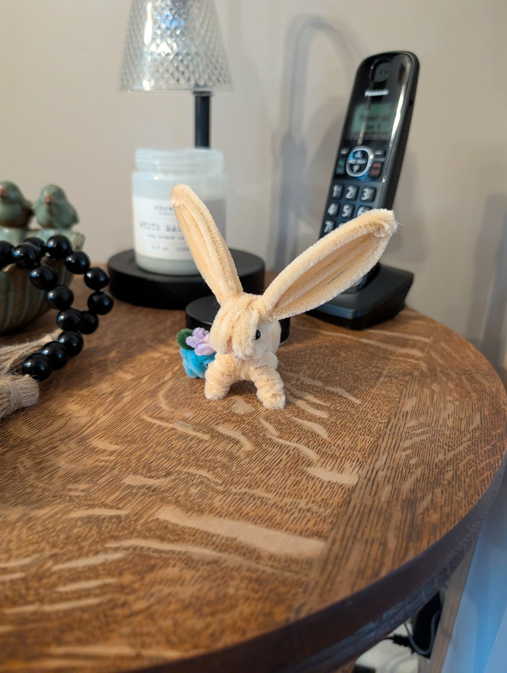 Handmade Pipe Cleaner Bunny — Made to Order — Choose Your Color — Cottagecore Desk Decor