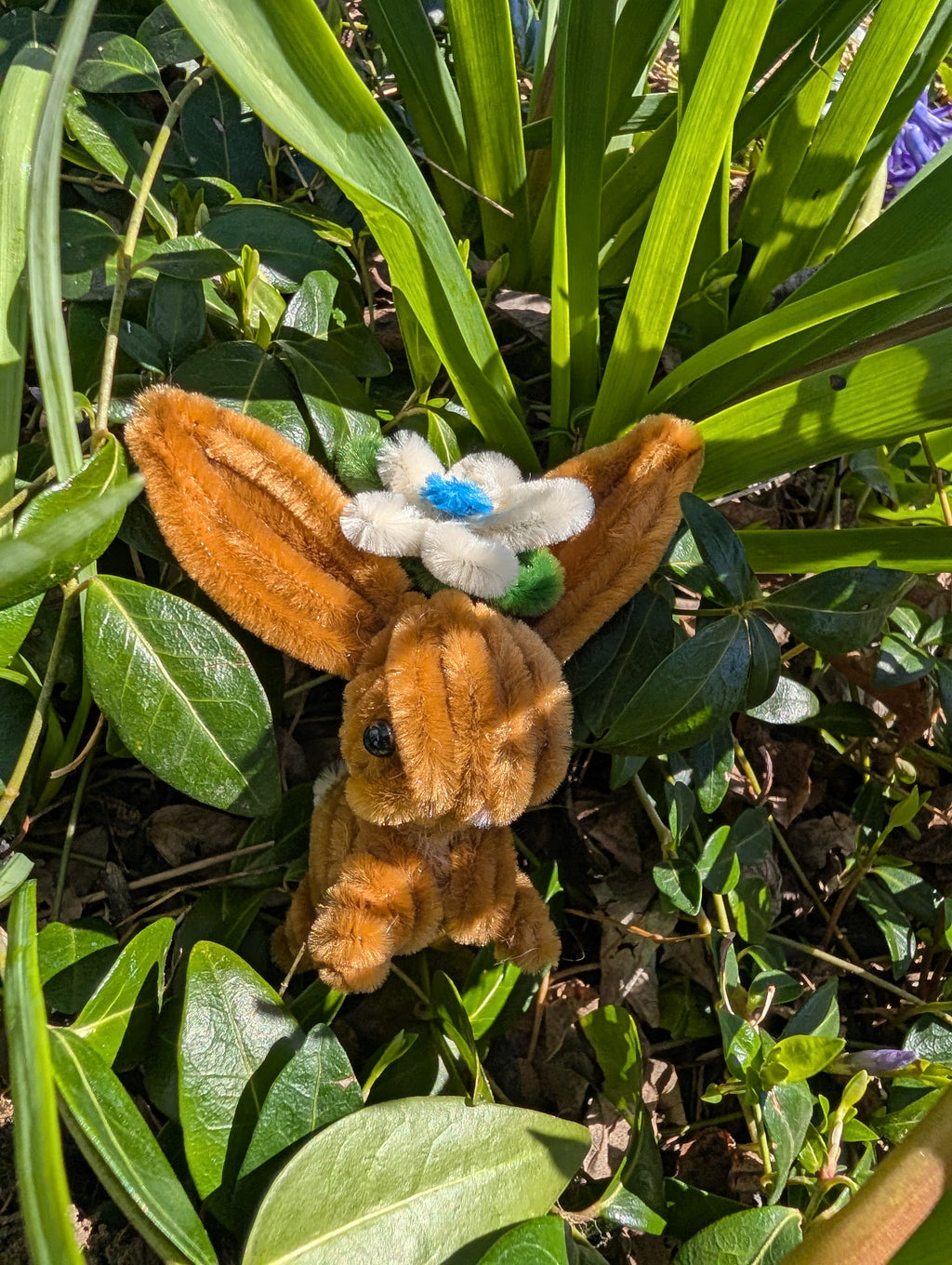 Handmade Pipe Cleaner Bunny — Made to Order — Choose Your Color — Cottagecore Desk Decor