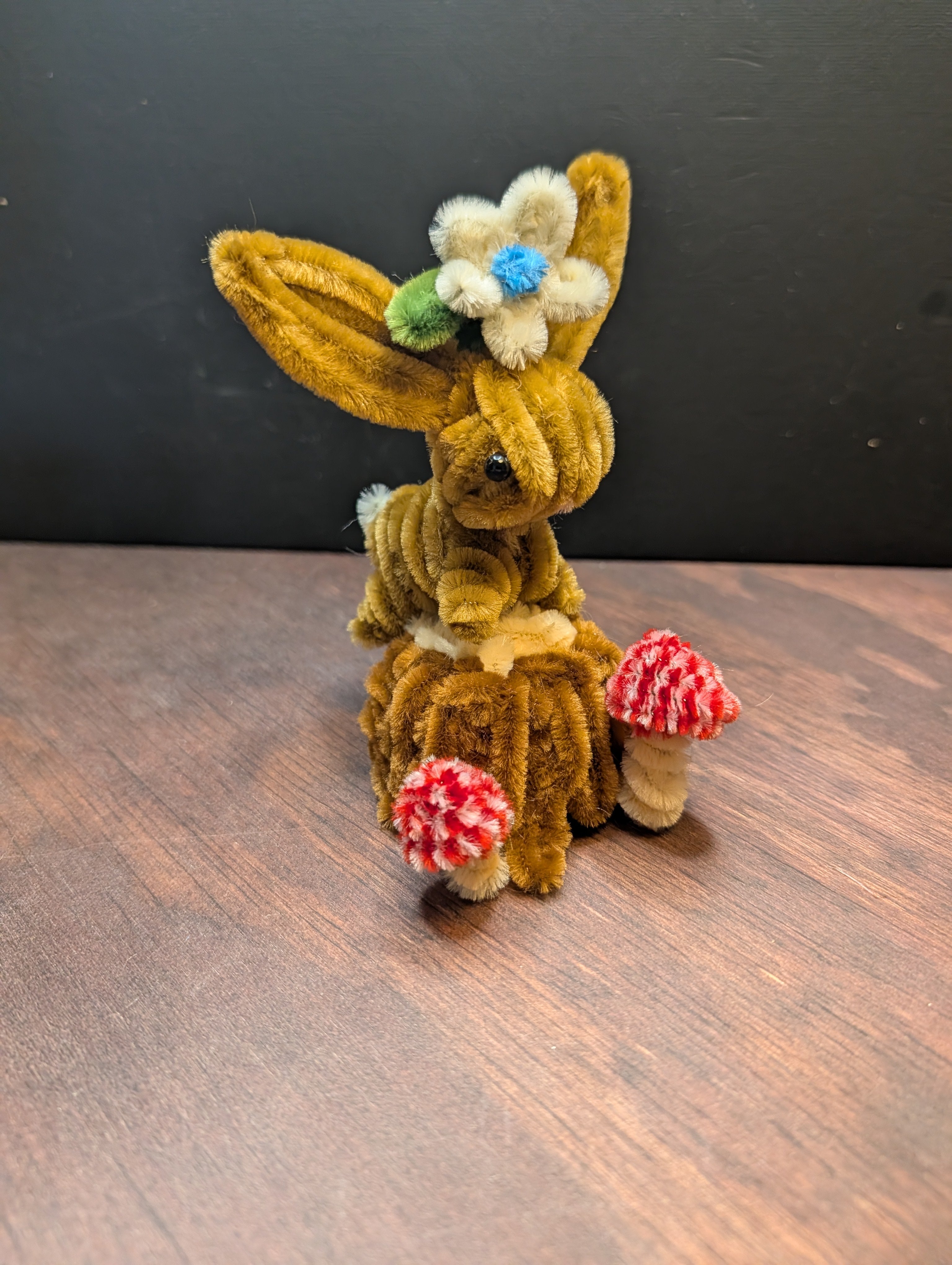Handmade Pipe Cleaner Bunny — Made to Order — Choose Your Color — Cottagecore Desk Decor
