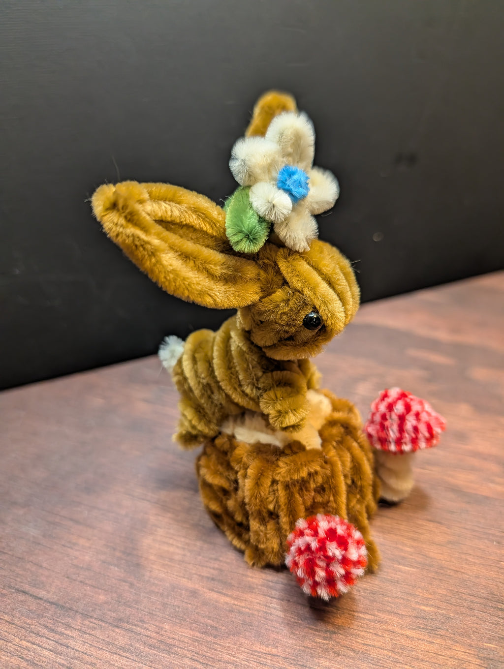Handmade Pipe Cleaner Bunny — Made to Order — Choose Your Color — Cottagecore Desk Decor