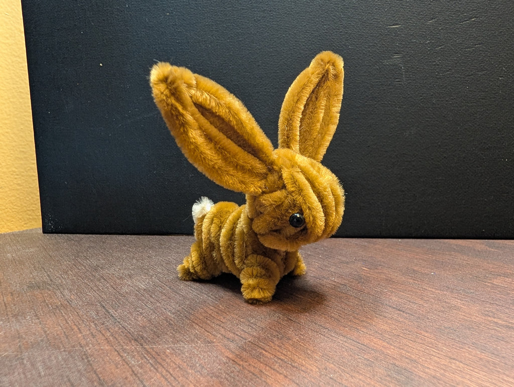 Handmade Pipe Cleaner Bunny — Made to Order — Choose Your Color — Cottagecore Desk Decor
