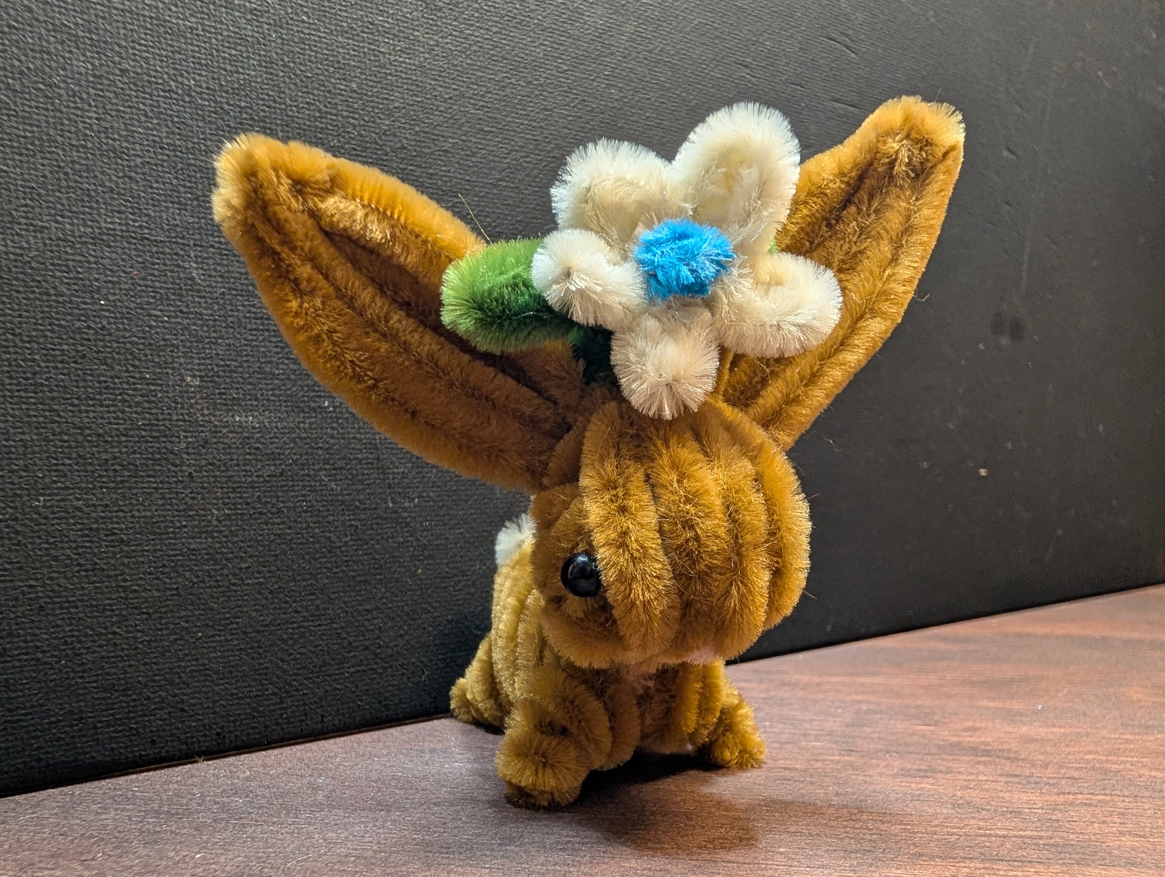 Handmade Pipe Cleaner Bunny — Made to Order — Choose Your Color — Cottagecore Desk Decor