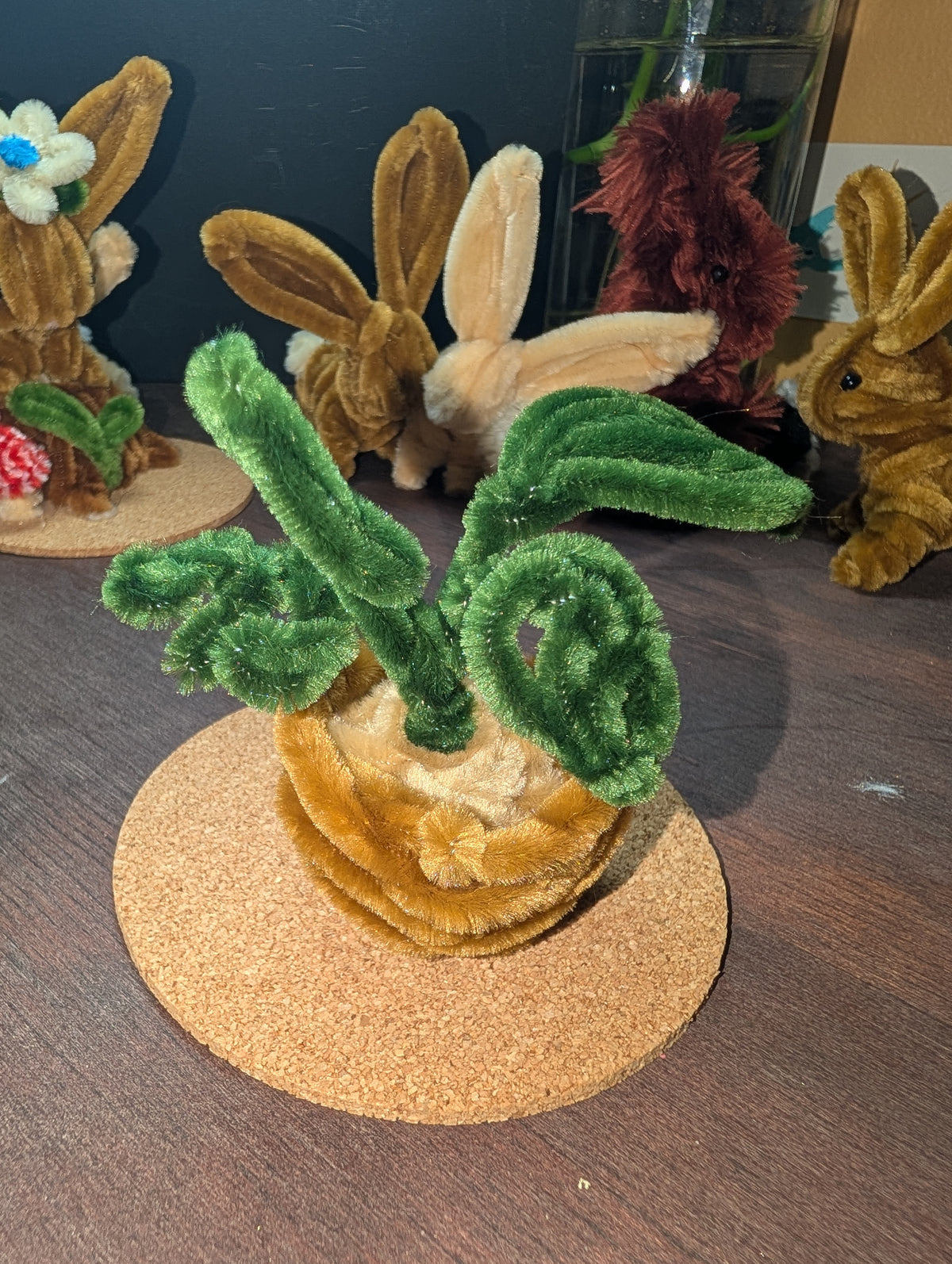 Handmade Pipe Cleaner Potted Plant — One of a Kind — Cottagecore Desk Decor — Whimsical Plant Gift